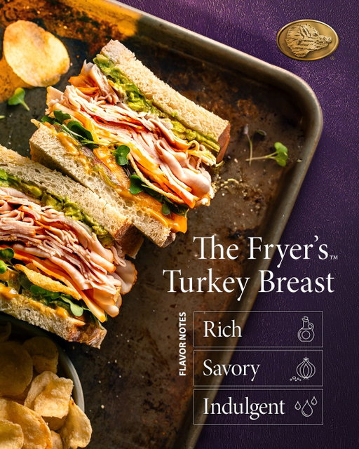 Stack it high with rich, savory flavor. The Fryer's™ Turkey Breast brings fried flavor to every sandwich – and it's rich in protein, with 13g per 2 oz serving. What's going on yours?

Tap the link in our bio to find The Fryer's™ Turkey Breast at your local Boar’s Head® deli and build your next sandwich with bold flavor.