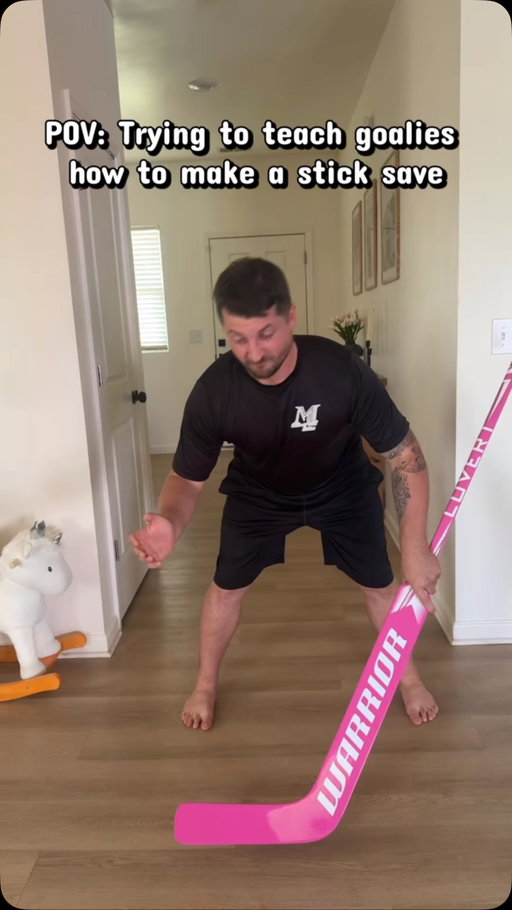 POV: trying to teach goalies how to make a proper stick save!
-
Not a difficult skill but very usefull!
