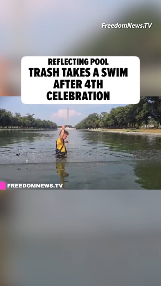 🧹🧽 New video shows cleanup crews all over the Reflecting Pool after America's 250th birthday celebration ... and it's clear they've got their work cut out for them. Crews are putting in some serious elbow grease to get the Reflecting Pool and the surrounding park looking presentable AGAIN.

🎥: FreedomNews.TV
