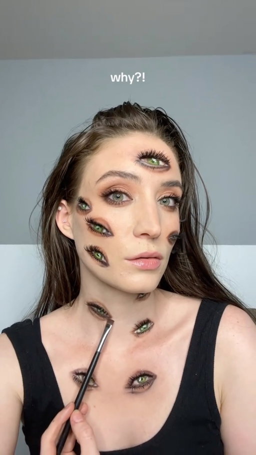 Well, I wonder what they gonna think? 🤣👀

Lashes: @ardellbeauty @rosepr 

#illusionmakeup #naturalmakeuplook #makeuptransformations #makeupmemes #grwmmakeup