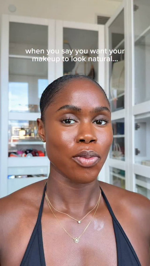 I’ve got a full glam down but I’ve been working on mastering my skin like makeup look and this @milkmakeup hydro grip collection made the process so easy, everything I used for this look is available now at @sephora #MilkMakeupPartner