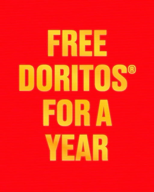 Buckle up for tonight’s FIFA World Cup 2026 game and the chance to win free Doritos for a year?? 👀 ⬇️​
​
🔺 snap a pic of the triangle section at the FIFA World Cup 2026 ™ match and post it​
🔺 tag @doritos using #DoritosSwap #sweeps #entry​
🔺Follow @doritos​
​
good luck!! ⚽️​
​
RULES: NO PURCHASE NECESSARY. Year’s supply = 24 coupons for a bag of Doritos. 50 U.S. (D.C.), 18+ (19+ AL, NE). Ends 7/7/26 @ 11:59PM central. Void where prohibited. Rules at lays.com/doritos-swap.​