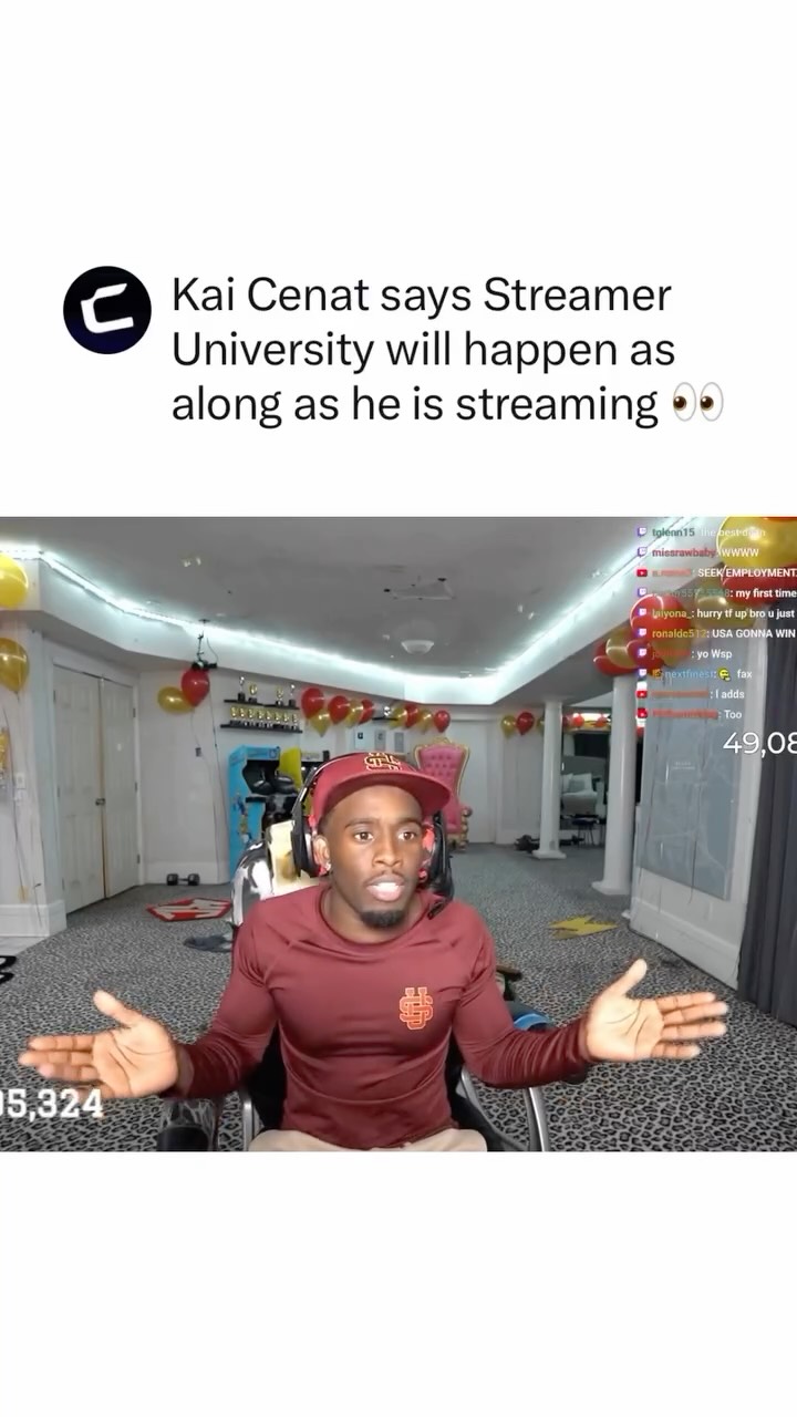 Are y’all hyped for the future of Streamer University⁉️👀

#kaicenat