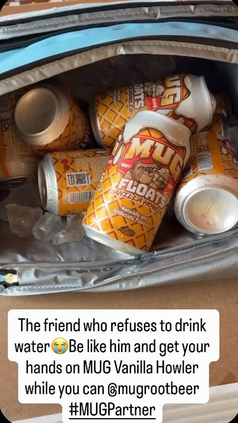 The friend who refuses to drink water😭. Be like him and get your hands on MUG Vanilla Howler while you can @mugrootbeer #MUGPartner