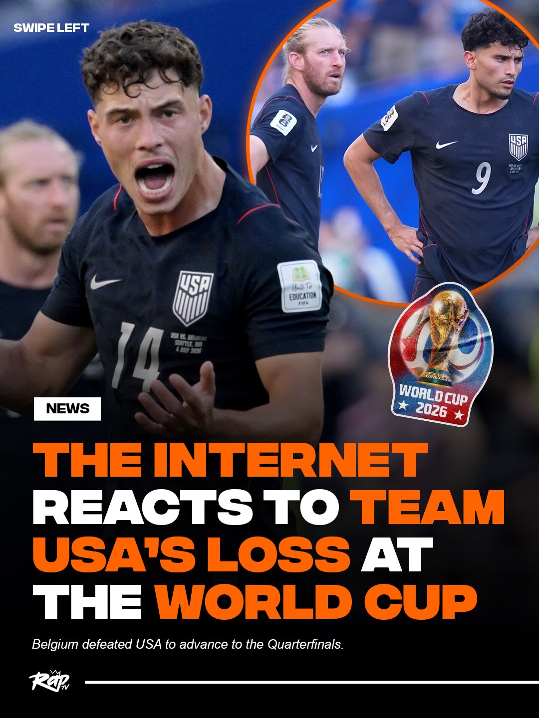 The internet has mixed feelings about Team USA’s elimination tonight against Belgium at the World Cup‼️👀

What did y’all think of the game⁉️🤔

#polymarketpartner