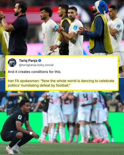 An Iranian FA spokesperson told multiple reporters Monday “the whole world is dancing to celebrate politics’ humiliating defeat by football” after the USMNT lost 4-1 to Belgium with a controversially reinstated Flo Balogun in the lineup.

U.S. Homeland Security Secretary Markwayne Mullin said last week he “did a happy dance” after Iran didn’t advance from the World Cup group stage, prompting Iranian football officials to criticize the co-host Americans for “peddling lies.”