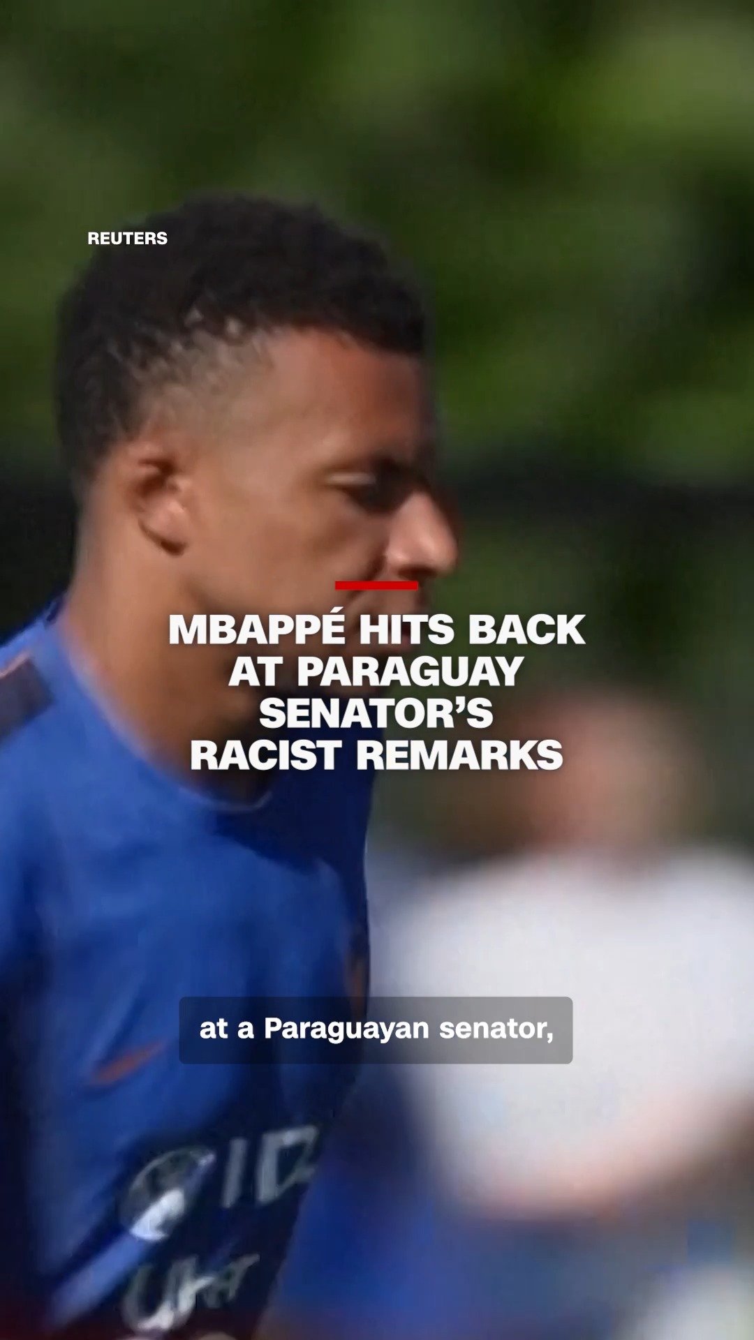 France striker Kylian Mbappé condemns Paraguayan senator Celeste Amarilla, who made racist remarks about him on social media after France eliminated Paraguay from the World Cup.