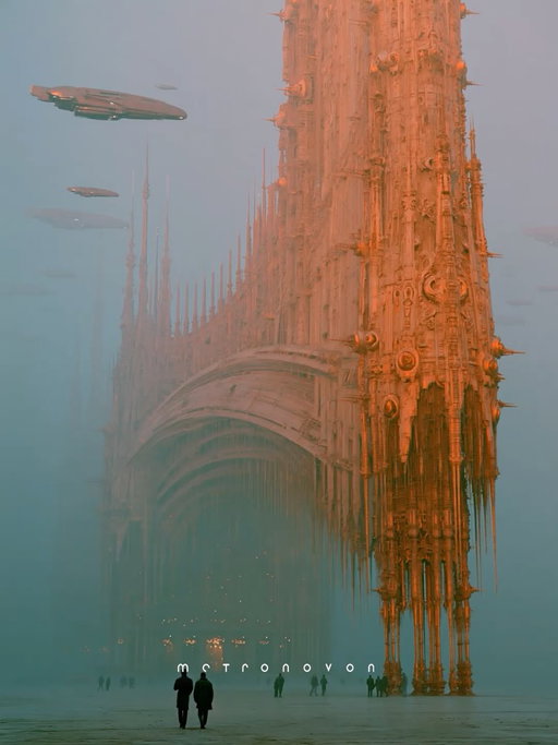 I often find myself wondering why we build such enormous structures.
Many of those who laid the foundations would never live to see them completed.
Yet they kept building.
Perhaps architecture is our most enduring way of believing in the future.

—
What kind of future do you imagine?
—
Part of an ongoing sci-fi narrative
exploring futures yet to be written.

@imagineart.creators @imagineartofficial
