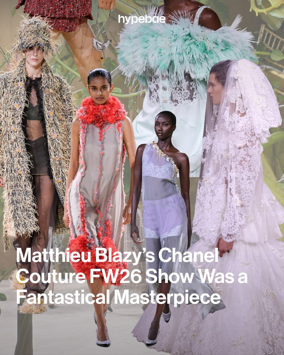 For creative director @matthieu_blazy’s second Couture show with @chanelofficial, the House brought a fairytale fantasy to life. Following his woodland inspired Couture debut in January, Blazy continued the dreamlike narrative with a collection filled with elegance. Set against a runway of twisted vines and lush florals, models embodied the enchanting vision with every look. ✨

Which look was your favorite?

Images: Getty