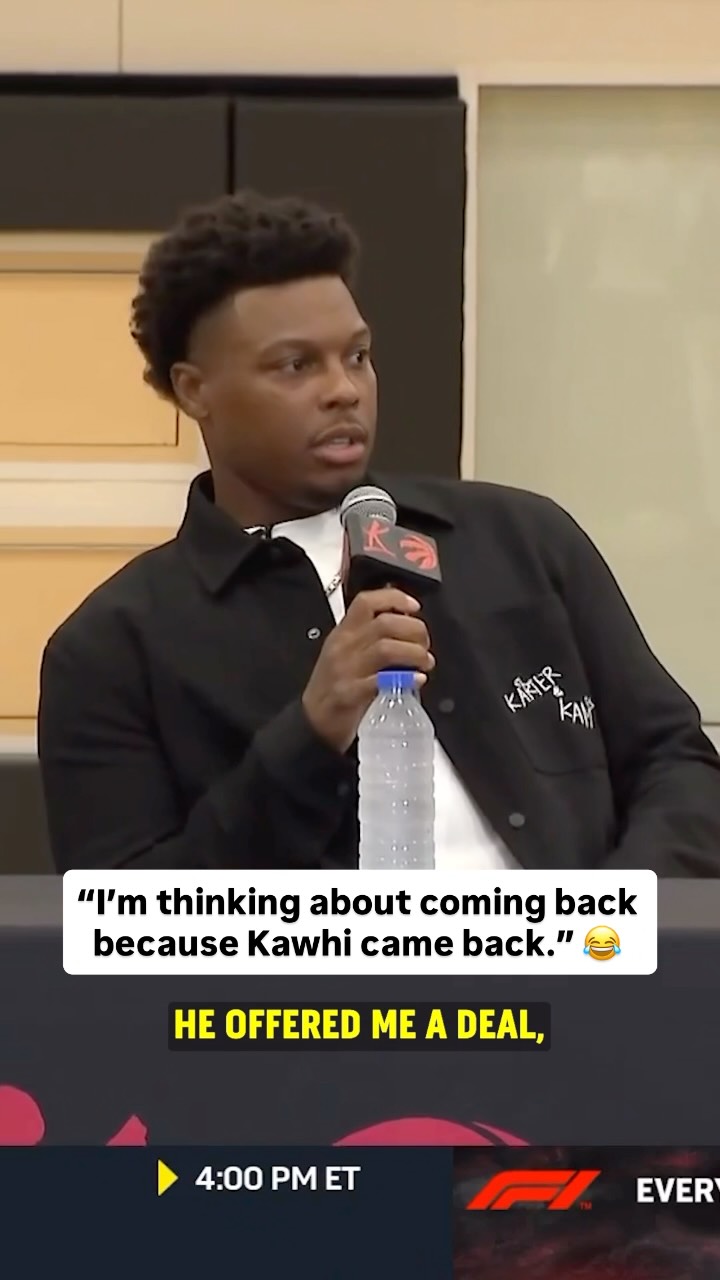 Kyle Lowry begins his press conference with a laugh 😂