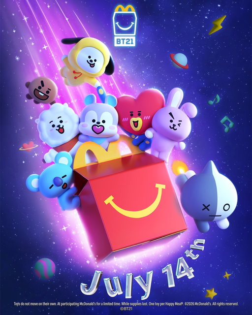 moving at the speed of friendship. BT21 Happy Meal out July 14th
