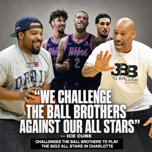 The challenge is out. Cube wants the Ball Bros vs. our All Stars. 8/22. Charlotte.