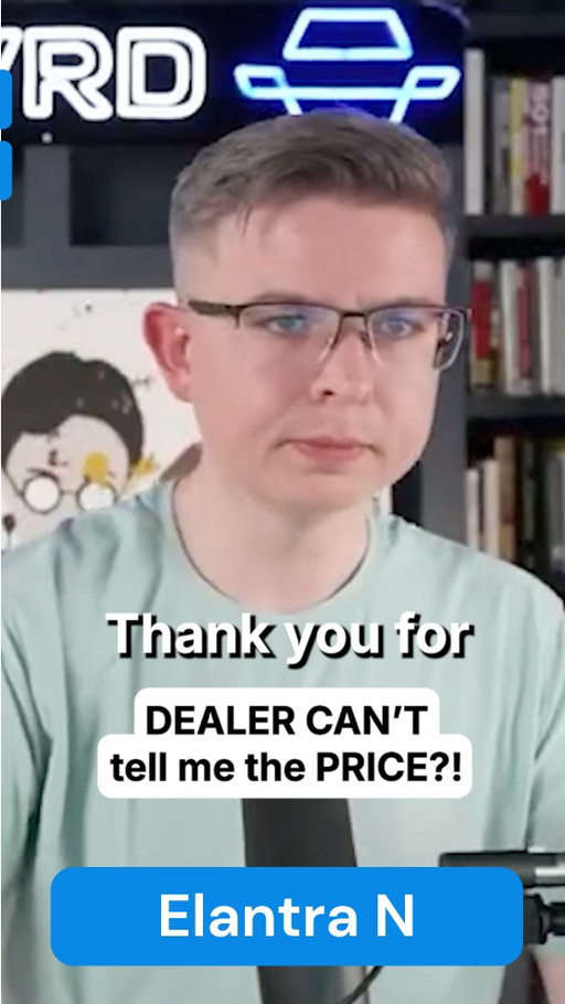 Hyundai Elantra N

Mom is always right - unless when it comes to car price I guess. 

If you are thinking about buying a new car, I recommend checking out our car buying Checklist - your ultimate guide to a smooth car buying experience. Comment "Checklist" and we will send it to you. 

#delivrd #CarBuyingTips #HyundaiElantra