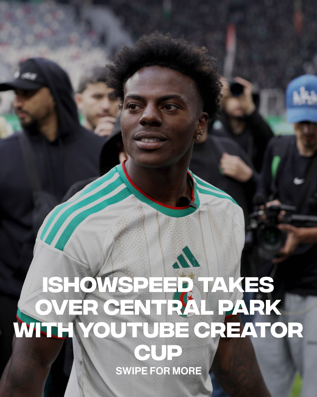 Calling all FIFA World Cup 2026™ fans ⚽

Join @ishowspeed and a roster of top YouTube creators, FIFA legends, and celebrities for the YouTube FIFA Creator Cup live from New York City in Central Park, and streaming globally July 12th at 5PM ET. 

[📸: Getty]

Calling all FIFA World Cup 2026™ fans ⚽
This Sunday, the first-ever YouTube FIFA Creator Cup hits Central Park led by @ishowspeed, coached by FIFA legends Cafu and Marco Materazzi, with two stacked rosters of top creators repping 270M+ subscribers.