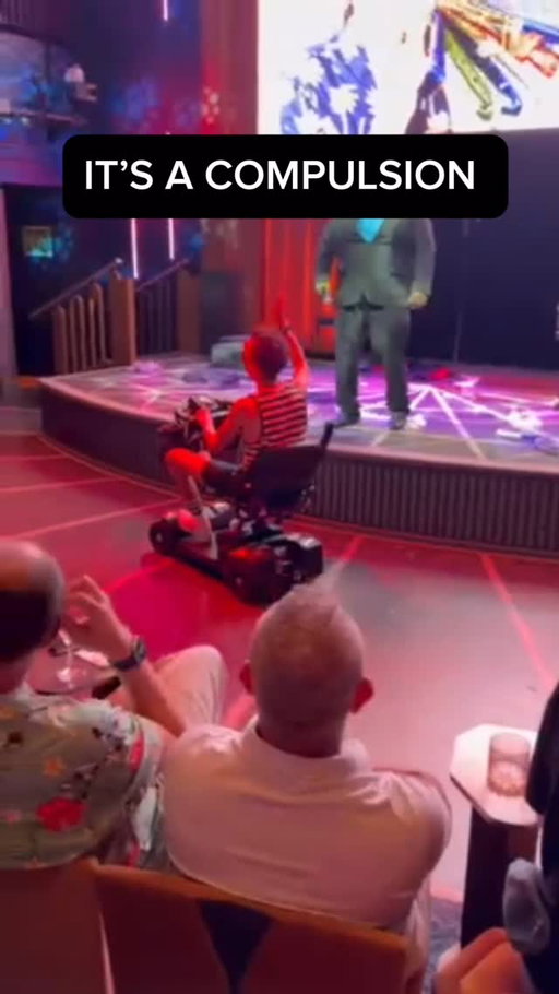 No scooter is safe on land or sea. But you know how it is- what happens on Disney Cruise, stays on the Disney Cruise. 

Thank you Mary Jo for letting me borrow your scooter, to Scott for being a good sport, and Michelle for sending me this video!
#scooter #disneycruise #comedy #jonathanburns