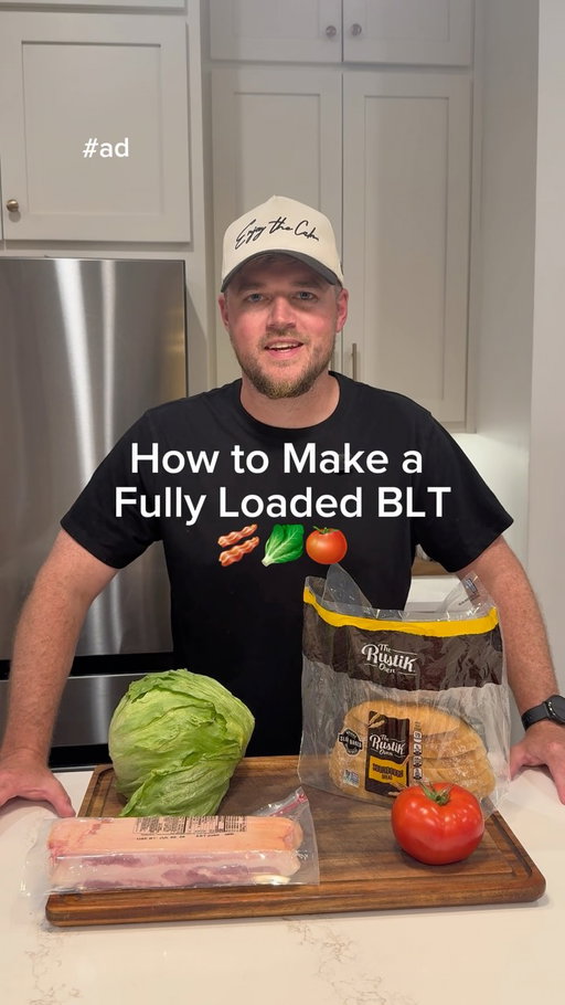 #ad How to Make a Fully Loaded BLT with @therustikoven Sourdough bread. Fresh and delicious – this sandwich was built for the summer! #summerrecipes #sandwichrecipes