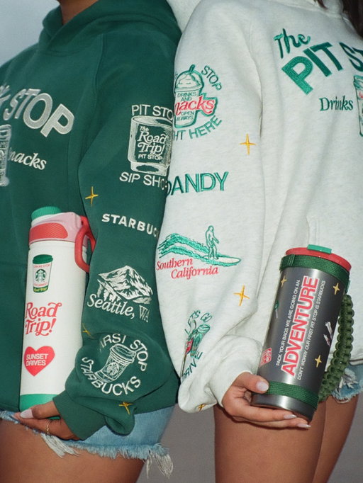 DANDY + STARBUCKS !!!!!

our dream collab <3 i started dandy when i was 17 years old in high school. if you told me my first brand collab was Starbucks, i would NEVER believe you 🥲

limited edition merch will be available at Starbucks coffeehouses in the US and Canada on July 28 // limited hoodies will debut early at our popup and then on Dandy’s website <3