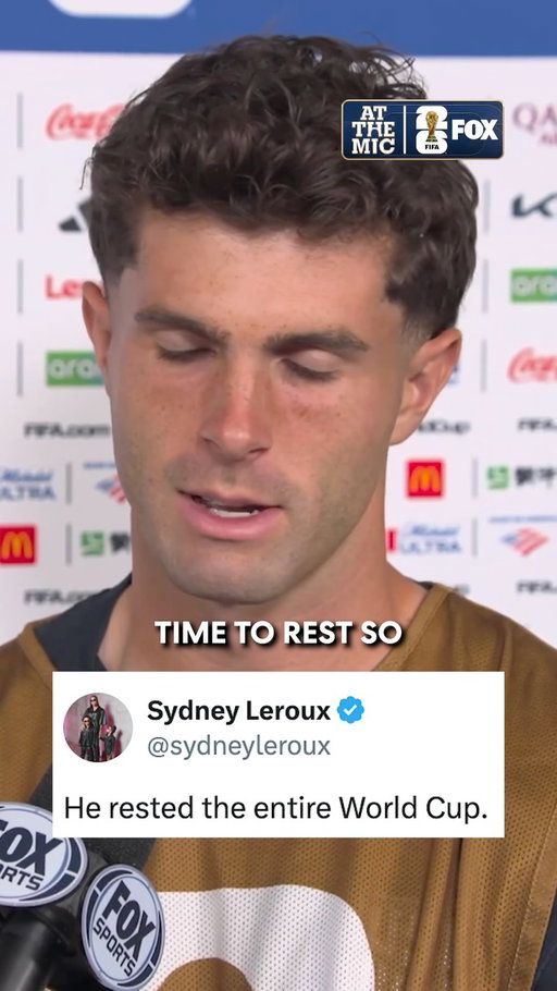 World Cup champion Sydney Leroux wasn’t feeling Christian Pulisic saying he “gets time to rest” his ankle injury after the USMNT lost to Belgium 🤨

(via @foxsports)
