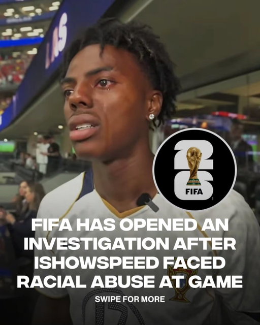 FIFA is seeking justice for Speed 👀

FIFA has launched an official investigation after IShowSpeed was subjected to racist abuse during his livestreams of World Cup matches, with the incident prompting an immediate response from the organization.

📷 IShowspeed