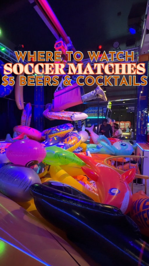 THE ULTIMATE SPOT TO WATCH THE SOCCER MATCHES 📺⚽ If you’re not watching the matches at @daveandbusters, are you even doing it right?! We’re talking 40-foot screens, an energetic crowd, themed food & drink, and fun games to play before & after! 🙌

This is the D&B Futbol HQ 360 experience, complete with new games, a human crane with soccer-themed inflatables, an Arena’s soccer setup, and the WIN store merch.

🍻 And of course, it’s not complete without $5 BEERS & SELECT COCKTAILS for every soccer match!

They also have a themed limited-time menu that includes:
🍔 Hat Trick Sliders & Fries — a trio of All-American, Canadian Maple, and Mexican Street Sliders 
🍮 Copa Tres Leches 
🍹 Red Card Rita, Skinny Striker Rita, and Beer Bucks

Whether your team is still in it or you’re joining in on the fun for the vibes, D&B Fútbol HQ needs to be the move this summer! 🎉
——
📍 @daveandbusters

#ad #daveandbusterspartner #houston #thingstodoinhouston #htx
