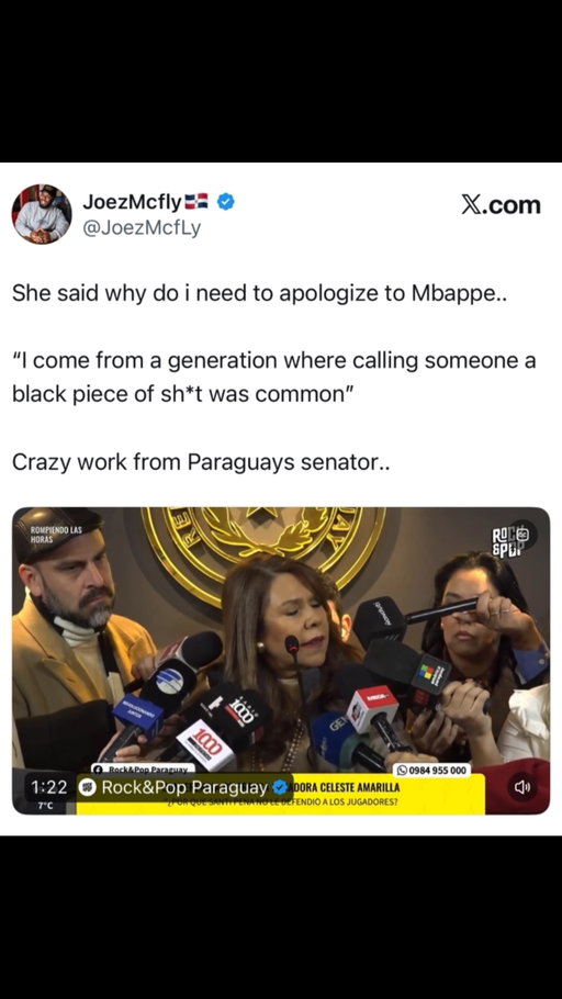 Celeste Amarilla The senator of Paraguay 🇵🇾 must have lost her mind… wild the world we live in #paraguay #mbappe #celesteamarilla