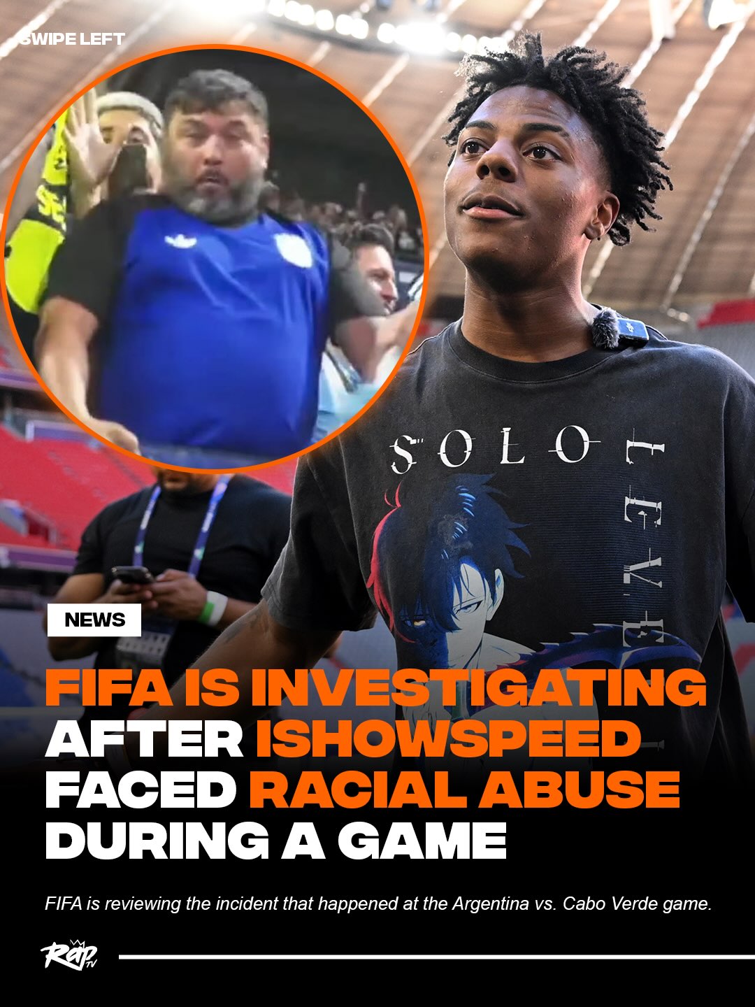 FIFA has officially launched an investigation after IShowSpeed was targeted with racial abuse while livestreaming the World Cup. The incident sparked backlash online, with fans calling for action.

In their post on Twitter/X, they wrote:

“FIFA was made aware of an incident involving a supporter and #IShowSpeed at Miami Stadium during the Argentina vs Cabo Verde match on 3 July 2026 and immediately initiated an investigation.”