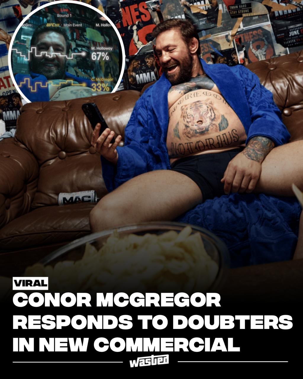 Conor McGregor is back and using a hilarious new commercial to shut down his doubters. 

The commercial addresses the skepticism surrounding his five-year layoff after his severe leg break. It’s the ultimate reminder that no one controls the media landscape or builds fight hype quite like Mystic Mac.

Right now, @Polymarket traders are giving Conor McGregor a 33% chance to defeat Max Holloway at UFC 329.

Post in partnership with Polymarket