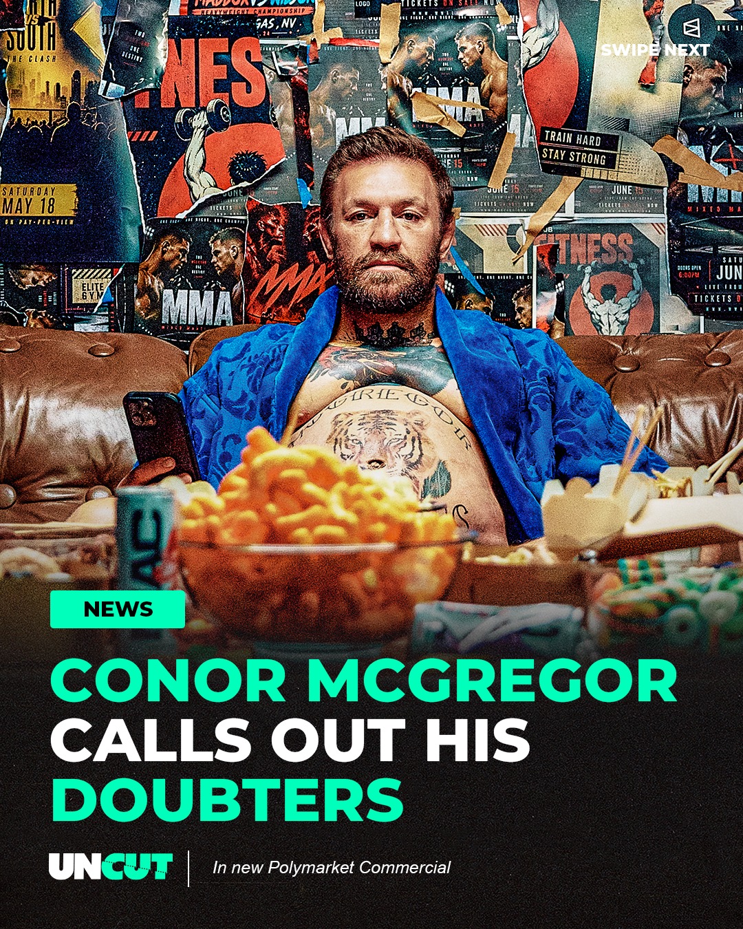 Conor McGregor trolls his doubters by wearing a fat suit in a new @polymarket commercial.

On Saturday, McGregor makes his long-awaited return against Max Holloway in his first fight in five years.

Do you think Conor is done ⁉️👀

#polymarketpartner