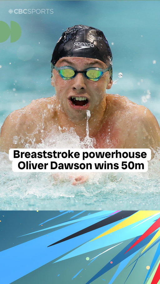 Breaststroke powerhouse @ollie_daw08 gets the win in the 50m 🇨🇦🏊‍♂️

📸: Michael P. Hall, @swimmingcanada