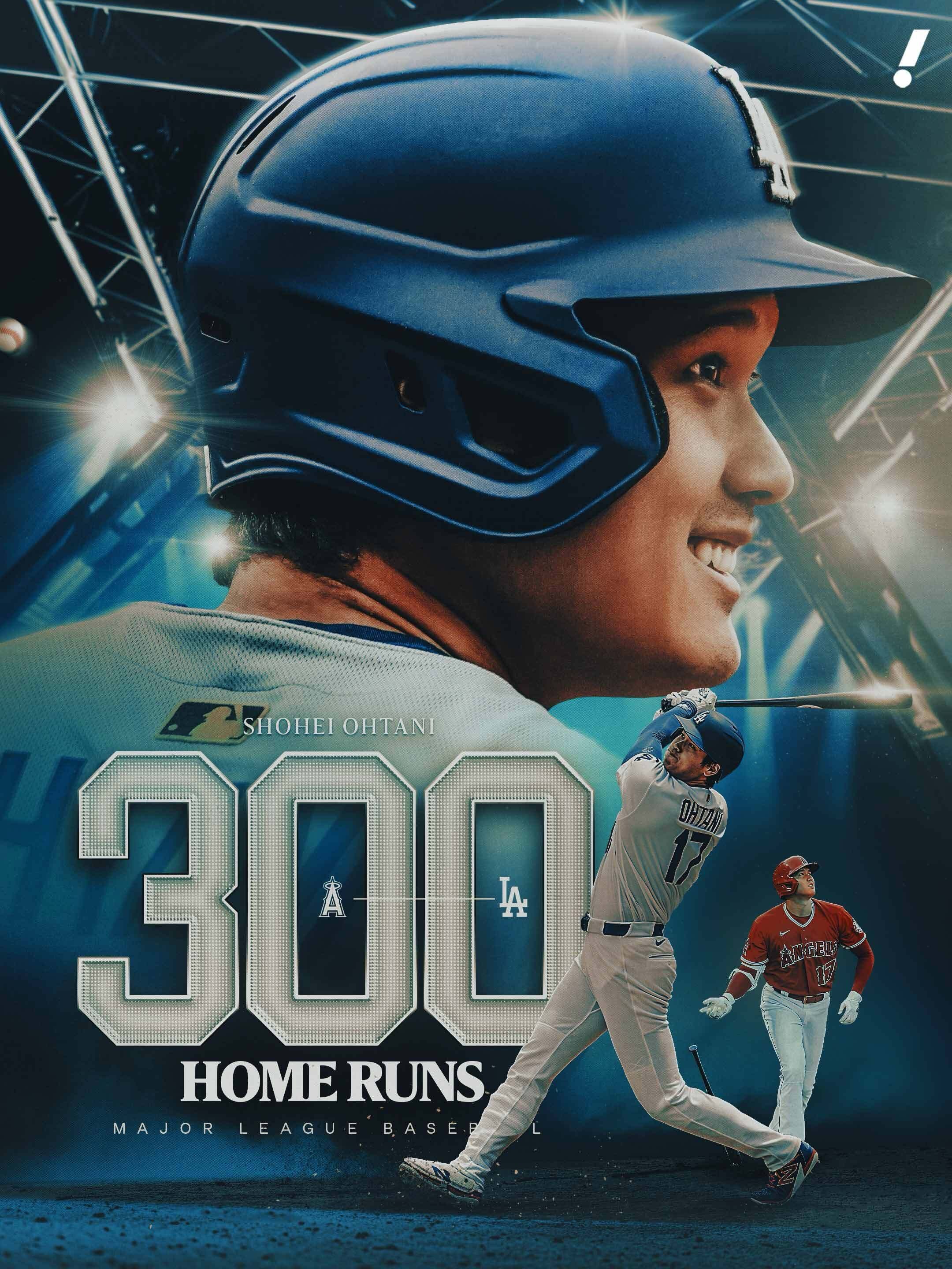 SHOHEI OHTANI HITS CAREER HOME RUN NO. 300 🚀

Ohtani becomes the fifth-fastest player in MLB history to reach the milestone and just the 170th player to ever do so ⭐️
