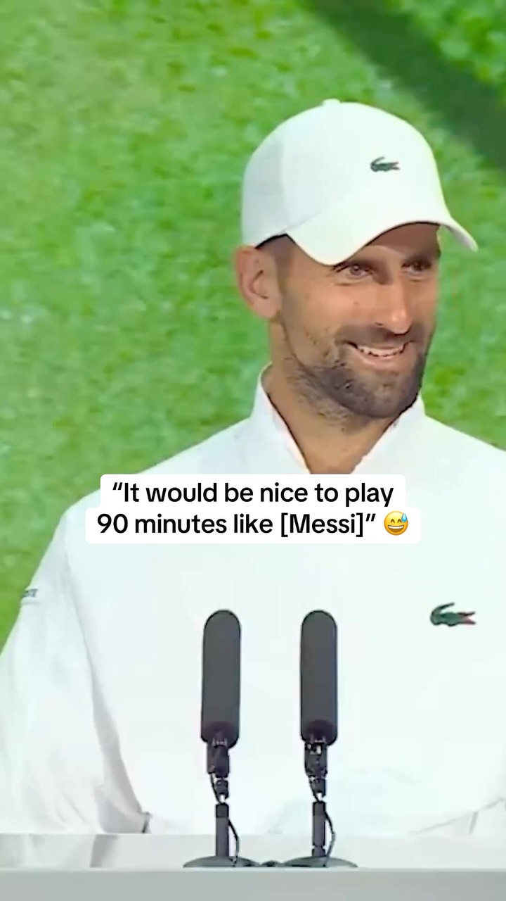 Novak Djokovic was a little envious of fellow 39 year-old Lionel Messi’s match length after playing in the longest quarter-final in #Wimbledon history 😂
