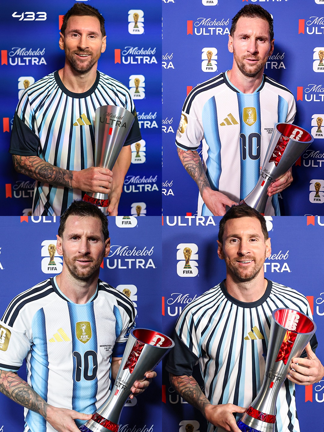 Lionel Messi is the 𝐅𝐈𝐑𝐒𝐓 player to win 𝐒𝐔𝐏𝐄𝐑𝐈𝐎𝐑 𝐏𝐋𝐀𝐘𝐄𝐑 𝐎𝐅 𝐓𝐇𝐄 𝐌𝐀𝐓𝐂𝐇 4️⃣ times in this FIFA World Cup™️ 

🏆 🆚 Algeria
🏆 🆚 Austria
🏆 🆚 Cabo Verde
🏆 🆚 Egypt

He is also the record holder for:
🥇 Total Superior Player of the Match Awards (13)
🥇 Most Superior Player of the Match Awards in one tournament (5)

Enjoy every moment while it lasts 🍿

@michelobultra @playforamichelob