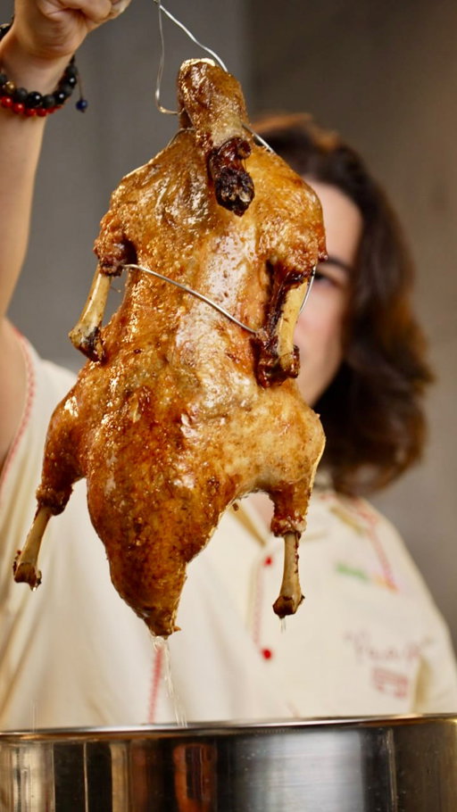 Victoria, Laguna has long been known for its duck farms, so it makes sense that one of its best-known heritage dishes is kinulob na itik. 🦆 

This version slowly braises the meat in an adobo-style broth before finishing it with a double fry. 🔥 The result is crisp skin that shatters with every bite, tender meat underneath, and enough flavor to make that final dip in spicy vinegar absolutely necessary. 🤤 

WHOLE ADOBONG CRISPY ITIK
Ingredients:
1 whole duck (1.5-2kg)
1 whole garlic head, crushed
1 large onion, sliced
2 thumbs ginger, smashed
4 bay leaves
1 tbsp whole peppercorns
½ cup soy sauce
¾ cup cane vinegar
1 tbsp patis
1 tbsp brown sugar
3 cups water
Oil for deep frying

Procedure:
1. Rub the duck with salt and vinegar, rinse well, then pat completely dry. Trim excess fat if needed and give a light sear.
2. In a large pot or kawali, saute onion, ginger, bay leaves, peppercorns, soy sauce, vinegar, patis, sugar, and water. Simmer duck for 1-2 hours until tender.
3. Remove the duck and pat completely dry. Air-dry under a fan for 1 hour or refrigerate uncovered overnight for crispier skin.
4. Heat oil to 180°C and deep fry the whole duck for 8–15 minutes, spooning hot oil over exposed areas until the skin becomes deep golden and crispy. Rest for 5 minutes, chop into serving pieces and then serve with spicy suka.

Serving size: 3 - 4 pax
Preparation time: 3 hours
Cooking time: 10 minutes