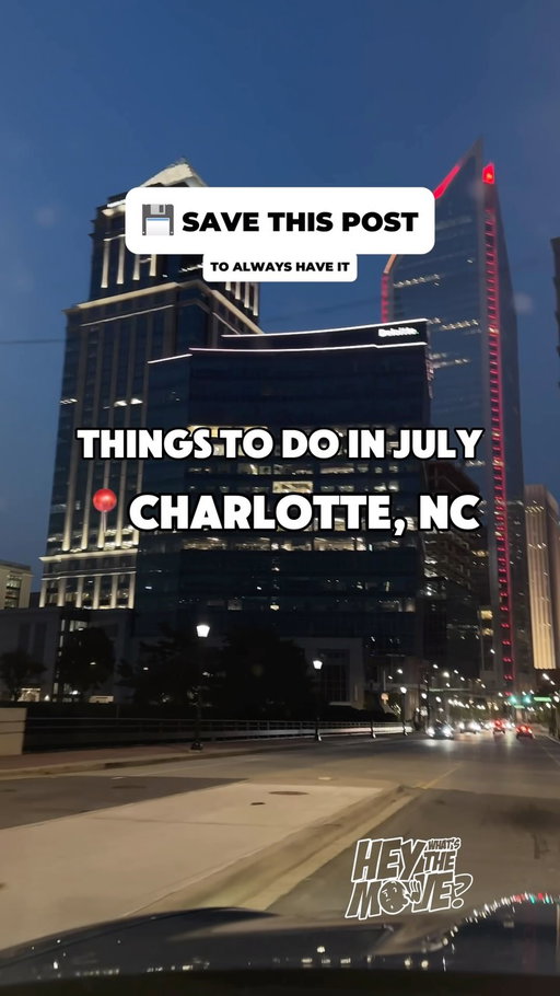 THE MOVE 😎 – JULY 2026 EDITION | THINGS TO DO IN CHARLOTTE, NC

HAPPY JULY! I know I’m late to this post. Life been lifing! Sh*t happens, 🙂forgive me! But…

If you’ve been looking for the best things to do in Charlotte, NC this JULY? You’re in the right place. 📍 I’m Michael, a born and raised Charlotte native and your go-to guide for Charlotte events, food, and everything happening in the Queen City, Charlotte.

🚨 FOLLOW @heywhatsthemove so you never miss a move 🚨 

🔥 MUST-ATTEND CHARLOTTE EVENTS THIS MONTH 🔥
- 7.12 - @davido at @statsclt . The biggest afrobeat artist in the world is coming to Charlotte for the first time. This will obviously be a sold out event! I’ll be here, with certainty. 

- 7.17 - @legendsneverdie.us is doing a special R&B after party that follows Chris Brown and Ushers concert (also a must). It’s 7 min away from BOA so a no brainer. I’ve been to many R&B parties but this is the best in Charlotte for sure. Real R&B Parties is back. 

- 7.19 - my brotha @stay.greased is bringing his TOUCH GRASS series back. A perfect opportunity to unplug and just vibe out outdoors alone, or with friends. I missed the first, won’t be missing this one. 

📝 Comment below if I missed any must-visit Charlotte spots or events, let’s put each other on!
📓 Always verify details on each event’s IG page or website. Video moves fast, press & hold to pause or screenshot.

In 2026, I’m continuing to spotlight the best and most overlooked events across all of Charlotte, including Uptown, South End, NoDa, Plaza Midwood and beyond. If it’s worth your time, it’s likely be on this list. But I’m not perfect so def add anything I may miss in the comments.

🏢 Business owners, want to be featured in AUGUSTs Charlotte Things To Do roundup? Fill out the form in my bio.

🚨 FOLLOW @heywhatsthemove for Charlotte events, food, activities, and the best things to do in Charlotte, NC 🚨
.
.
#CharlotteNC #ThingsToDoInCharlotte #CharlotteEvents #CLTEvents #Charlotte