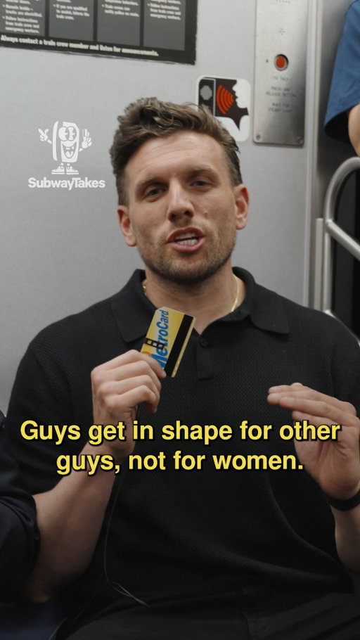 Episode 742: Guys get in shape for other guys, not for women!! @chrisdcomedy 

Host: @Kareem
Created/Produced by Kareem Rahma (@kareem) and Andrew Kuo (@akuoproject)
Creative Producer and Editor: @tylerbat
Associate Producer: @madyson.hearsh @ramy_shafi
Cameras:  @t1anm31 @sitcom__stupid 

#podcast #hottakes #subwaytakes #interview #nyc