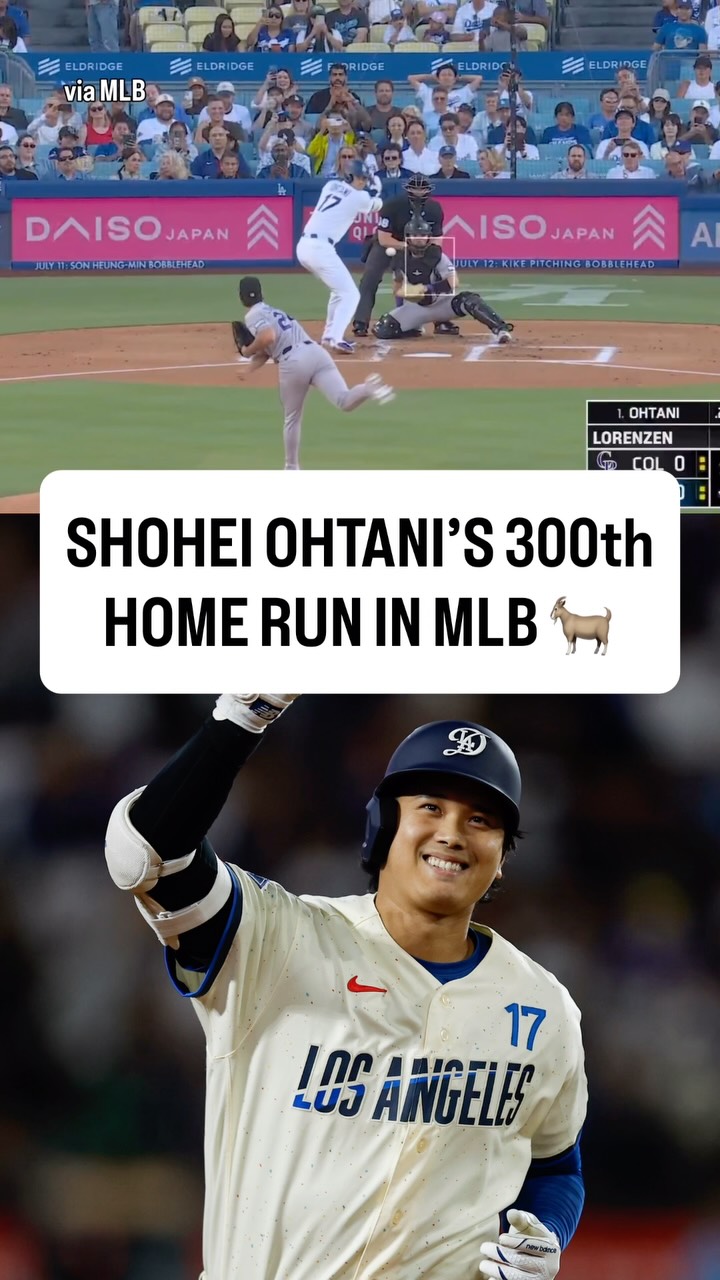 A milestone moment for the GOAT, Shohei Ohtani 🐐

#MLB | #Baseball | #Japan | #LosAngeles | #Highlights
