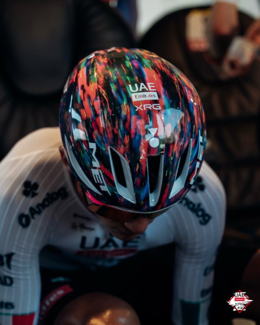 Designed by AI artist @giz.akdag . Built for racing.

Our special-edition helmet, created by @g42ai and @met_helmets , makes its Tour debut on Stage 5. 

#WeAreUAE #TDF2026