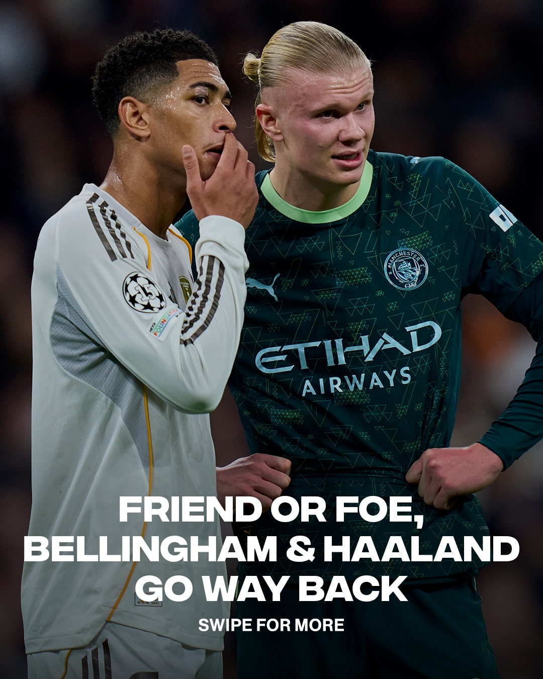 Erling Haaland & Jude Bellingham have been friends, teammates and competitors for quite some time. Their paths have crossed since adolescence …

With England & Norway (a slight underdog) set to duel in the World Cup quarterfinals this Saturday, who will snatch the other’s heart?? 💔

(📸: Getty)