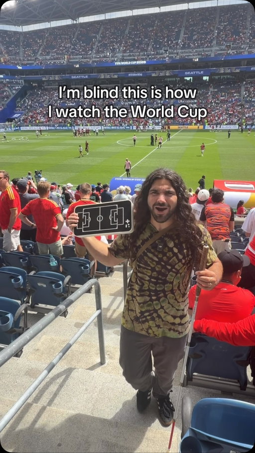 To be able to experience such an incredible world event through my other senses has been one of the highlights of my life. For anyone who doesn’t understand why a blind person would want to go to the World Cup well for me personally it’s about feeling the energy and being apart of the collective experience. I’m so grateful Microsoft and One Court invited me to Seattle to make an incredible life moment. I’ll never forget this massive step for accessibility in sports. Thank you is all I can say right now cause I’m speechless #ad