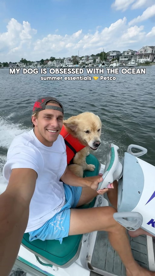 #ad I’ve accepted that if there’s water nearby, Drake’s going in it. 💦😂 Good thing @petco makes it easy to be ready for every adventure. #Petco