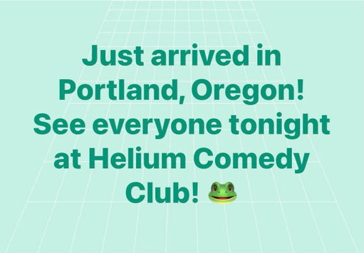 Only a few hours until @corymichaeliscomedy and I take the stage at @heliumcomedypdx Tix and info for all shows can be found on my site. Link in bio!
