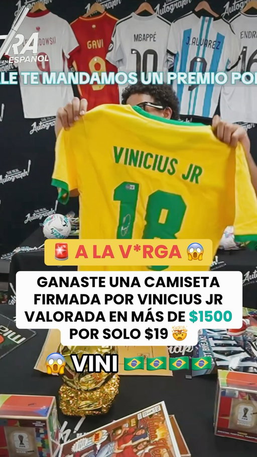 😱 WOW. POR SOLO $19⁉️😳 | ALGUIEN GANÓ UNA CAMISETA FIRMADA POR VINI JR VALORADA EN MÁS DE $1.5K POR SOLO $19 EN NUESTRO LIVE! 😳 (Via/TRAenESPANOL Live)

 #livehighlights #tiktoklive #livebreaks #vinijr #breaks