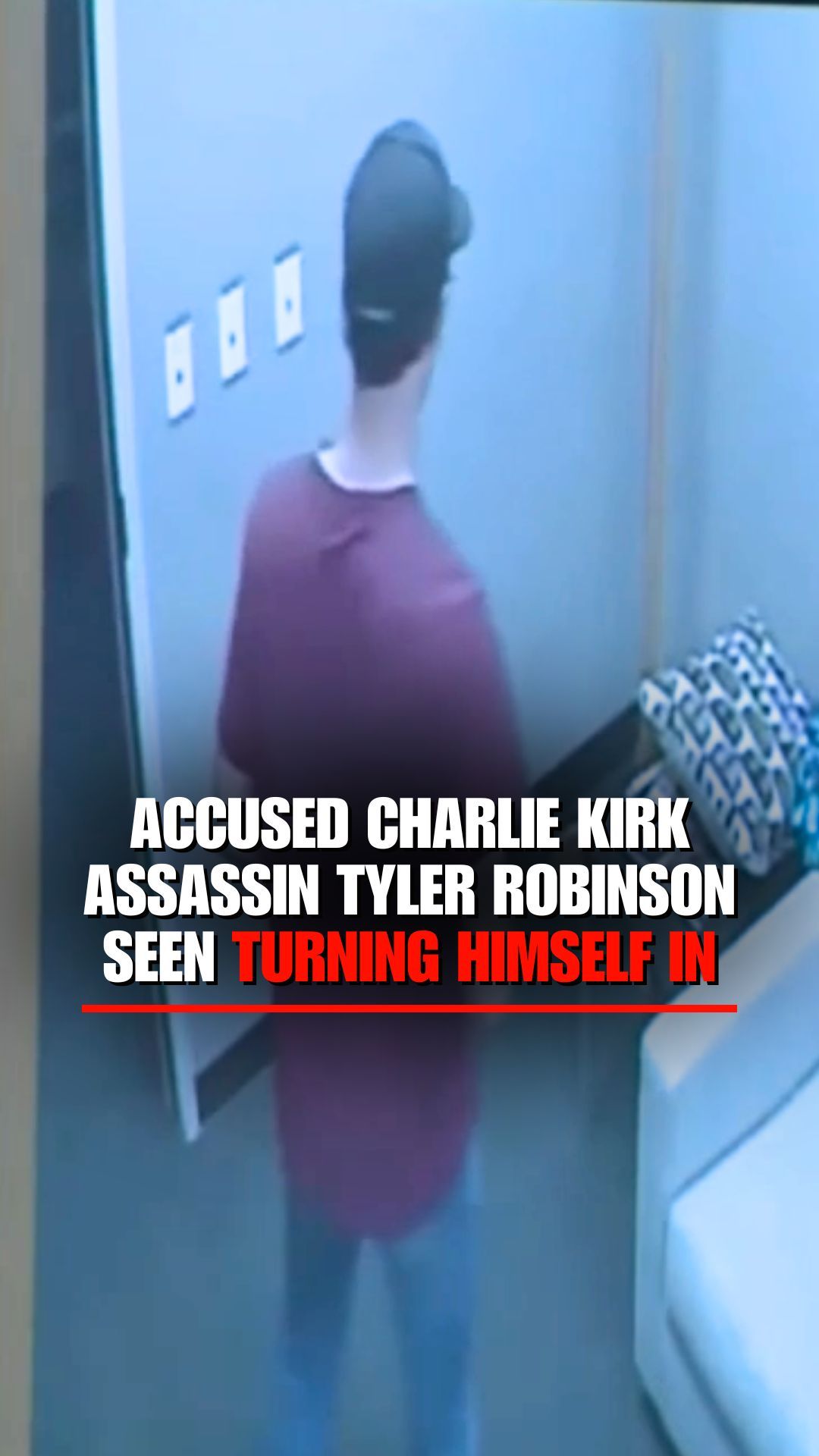 Newly released surveillance video shows Tyler Robinson turning himself in after allegedly assassinating Charlie Kirk.

Prosecutors played the footage during Robinson's preliminary hearing, showing him arriving at the sheriff's office after the fatal shooting.

The video is among the evidence prosecutors have presented as they continue building their case against Robinson.