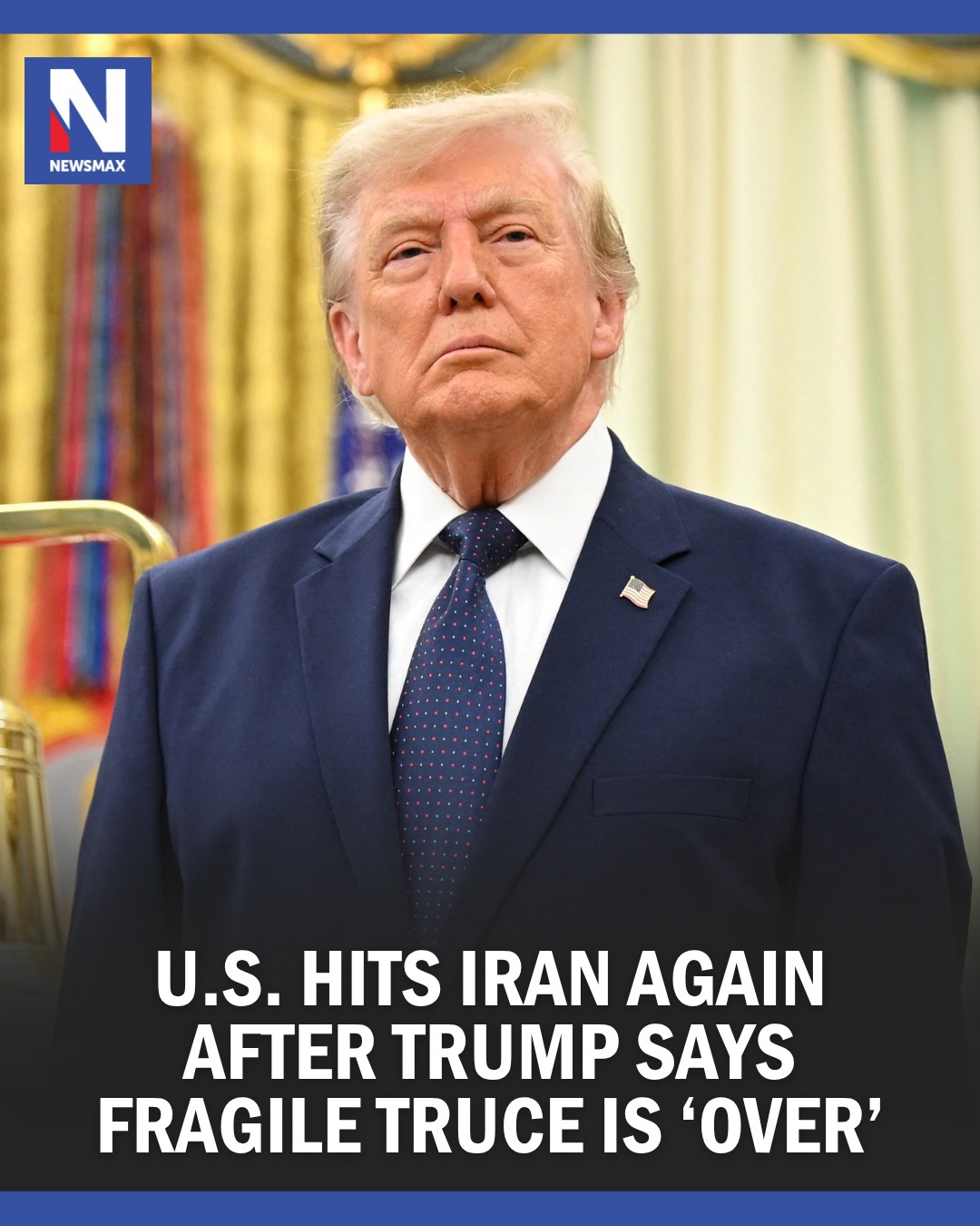 The U.S. military launched new strikes against Iran on Wednesday after President Donald Trump declared that a fragile ceasefire agreement had collapsed following renewed attacks linked to the Strait of Hormuz. Link in bio.