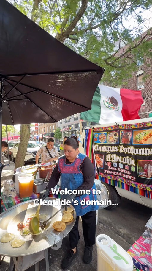 NYC Mexican food is…🇲🇽🗽

Yo, I first met Cleotilde of @chalupaspoblanaseltlecuile back in 2022, posted on Junction Boulevard in front of a Chipotle, cooking chalupas poblanas the same way she learned from her ancestors in Puebla, Mexico 🇲🇽 Tortillas swimming in manteca, salsa rojo, salsa verde, shredded beef, all coming together on a comal sitting on a Queens sidewalk.

I always found that image beautiful. A woman preserving generations of culinary knowledge in front of a billion-dollar food chain. Since then, I’ve watched more people discover what Cleo already knew: Her food is special. From the @righteouseats feature, to sharing a Times Square billboard moment together, to now being recognized by @nytimes as one of the 100 best eateries in NYC. Can’t think of anyone more deserving. 

Beyond the accolades, Cleo has continued advocating alongside @streetvendorproject for the people who feed our city. The vendors, families, and entrepreneurs who help make New York’s food culture what it is.

So when our friends at @flightclub reached out about highlighting street vendors at @familystylefest, Cleo had to be there.

This Saturday, July 11th, we’re bringing Chalupas Poblanas El Tlecuile to Family Style Festival.

Family Style is ticketed, but our featured street vendor meals are on Flight Club and Righteous Eats until supplies last. First come, first served.

Please learn more about the work supporting NYC vendors via @streetvendorproject 🙏🏼 And come give Cleo her flowers 💐 

Aight, peace and blessings 🤜🏼🤛🏼