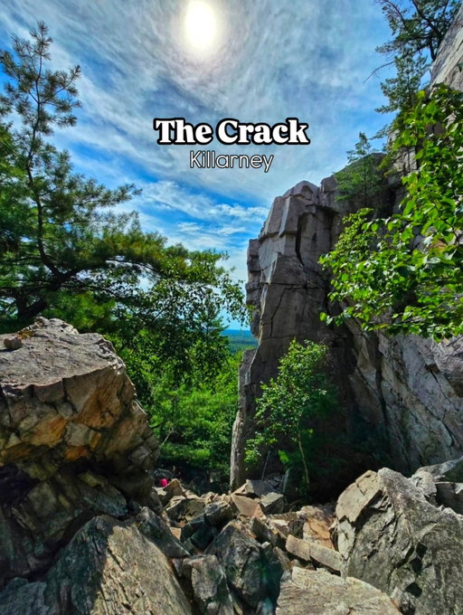 The Crack doesn't care that you saw it on Instagram. 🪨

4km one way. Boulder scrambles, exposed quartzite ridgeline, zero shade at the top. This is Killarney's hardest day hike and it will absolutely humble you before it rewards you.

Bring: 2L water minimum, real footwear, a paper map (cell service dies here)

Reward: La Cloche ridgeline views, Killarney Lake, Georgian Bay on a clear day

Save this before you regret not having it on trail day. 📍

11 scramble itself? Drop it below 👇

Drop a 💚 if you’re adding this to your hiking list!
📸 Tag someone you'd love to share this adventure with!
🔥 Be sure to save this trail for later! 

°
°
📍  The Crack, Killarney
🥾  8 km 
🎚️ Hard
📷  Samsung S26 Ultra
🚗  4hrs 15mins from Toronto
°
°
°
°
°
°
°
°
°
#exploreontario #ontariotrails
#hike #hiking #killarney

The views from atop!

The actual 'crack'

The cracks tree

The view from the top

The view behind

Back out the crack

More stunning views

The trail to get the red