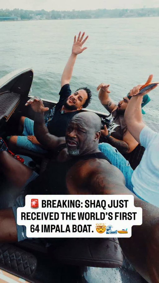 🚨 BREAKING: @shaq just took delivery of the world’s first 1964 Impala Boat. 🌊🚤

The lowrider icon has officially gone from the streets to the water with a one-of-one build that’s already turning heads everywhere.

Love it or hate it… you can’t say you’ve ever seen anything like this. 👀

Would you drive it… or captain it? 😂👇

🎥 Exclusive delivery by Effortless Motors.

#TMZ #Shaq #1964Impala #ImpalaBoat #Lowrider ClassicCars BoatLife