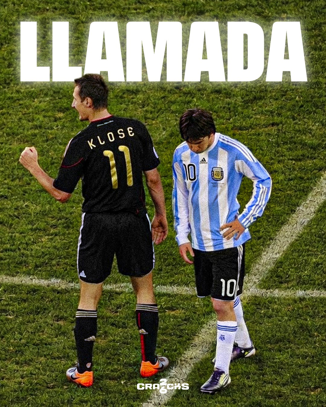🥹 LA LLAMADA MÁS EMOTIVA ENTRE MESSI Y KLOSE

🇩🇪 Miroslav Klose contó que habló por teléfono con Lionel Messi después de que el argentino lo superara en goles en Mundiales.

📞 La llamada fue organizada por Lionel Scaloni, excompañero de Klose en la Lazio.

🗣️ “Fue muy emocionante. Era la primera vez que hablábamos tan extensamente fuera del campo”.

👕 Messi también le prometió enviarle una camiseta autografiada.

🤝 Dos leyendas del Mundial, unidas por el respeto.