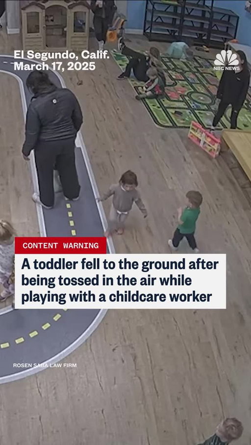A lawsuit in California alleges that a toddler suffered a traumatic brain injury after being tossed in the air while playing with a childcare worker.
