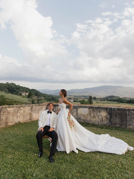 For all of eternity

Planning and Design - @taylordevents_
Floral and Decor - @cin_cin_studio
Photography - @nicoleivanovphoto
Videography - @dylandirks
Content Creation - @cooksbridal
Bride’s Fashion - @nettabenshabu.official @jaxonjamescouturebridal @jimmychoo @tonifedericiveils @ysl 
Tailoring - @sylvio.nyc 
Groom’s Fashion - @belanceworld @wildsmith_shoes
Makeup - @melissasbrides
Hair - @zadorozhna_makeup
DJ - @offtherecord_djs 
Sound/AV - @weddingcentralhouse 
Catering - @cavalieri_ricevimenti
Venue - @villapoggiobartoli
Printed Materials - @mintedweddings